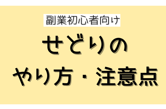 せどりのやり方と注意点と書かれた画像